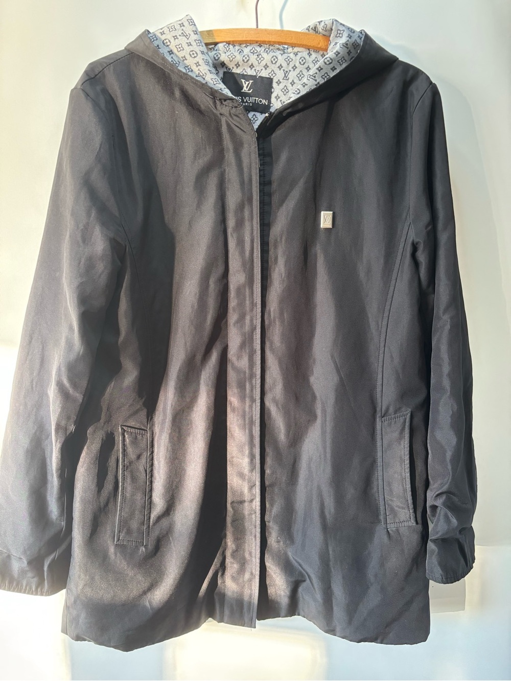 Louis Vuitton inspired women’s  Black Hooded Jacket NOT GENUINE